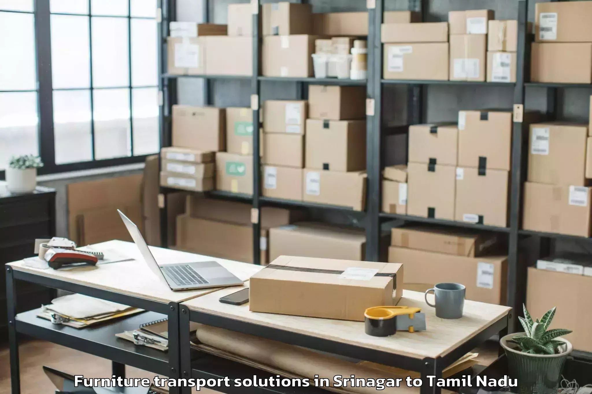 Trusted Srinagar to Tiruchuli Furniture Transport Solutions